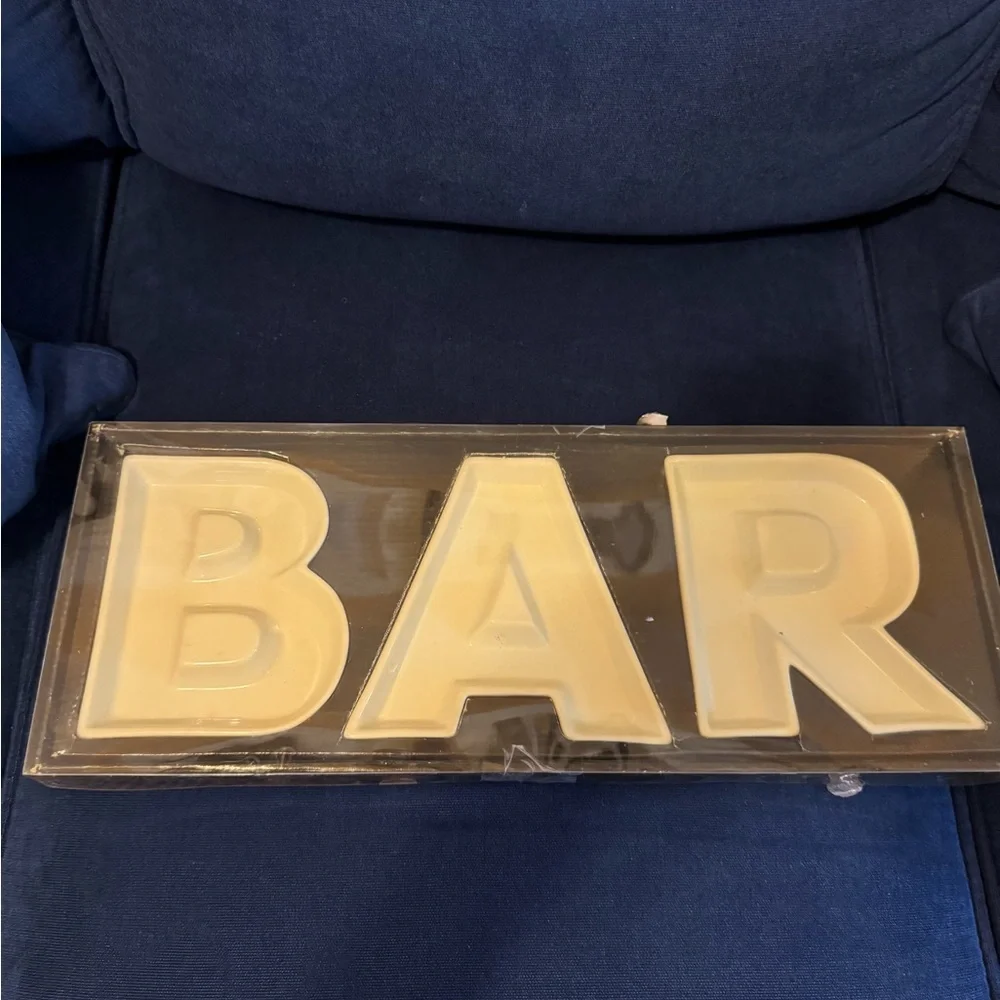 B A R 🍹 3pc porcelain cocktail garnish condiment holder 🍒 🍋 🫒 🍋‍🟩